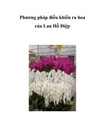 Phương pháp điều khiển ra hoa của lan hồ điệp 