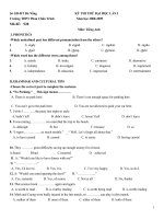 Đề thi thử ĐH lần I năm 2008-2009 môn Tiếng Anh mã 928