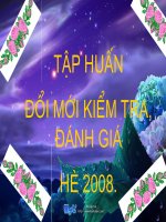 Bồi dưỡng GV về công tác kiểm tra, đánh giá HS THCS