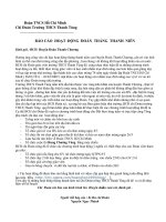 Báo cáo ổng kết tháng thanh niên