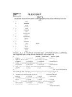 BÀI TẬP TRẮC NGHIỆM TIẾNG ANH 11 - 1