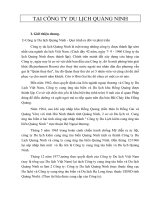 BÁO CÁO THỰC TẬP TẠI CÔNG TY DU LỊCH QUẢNG NINH