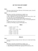 Đề thi môn Kế toán QT