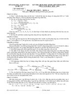 ĐỀ THI CHỌN HỌC SINH GIỎI TỈNH LỚP 9 THCS NĂM 2010-2011 MÔN HÓA HỌC - SỞ GIÁO DỤC VÀ ĐÀO TẠO NGHỆ AN