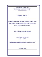 Nghiên cứu một số biện pháp kỹ thuật sản xuất hạt giống cây hy thiêm (siegesbeekia orientalis l ) vùng đồng bằng thanh hoá 