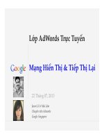 Mạng quảng cáo google Tài liệu học adword 