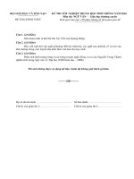 ĐỀ THI TỐT NGHIỆP TRUNG HỌC PHỔ THÔNG NĂM 2010 Môn NGỮ VĂN – Giáo dục thường xuyên