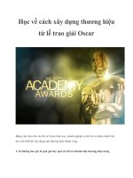 Học về cách xây dựng thương hiệu từ lễ trao giải oscar 