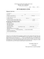 Mau de nghi bao lanh