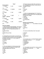 TRẮC NGHIỆM -TRÌNH ĐỘ B-CÓ KEY