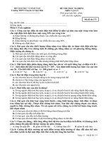 Đề thi thử học kỳ 2 lớp 11 cơ bản