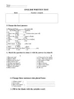 Tiếng anh 6-Kỳ I-1