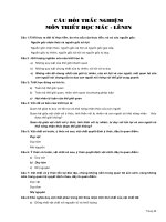 Trắc nghiệm và đáp án môn triết 