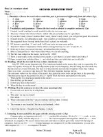 Anh9- Kiem tra HKII ( hay- co dap an)