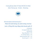 văn hóa anh pháp tác động đến kinh doanh thương mại