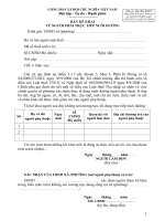 BẢN KÊ KHAI VỀ NGƯỜI PHẢI TRỰC TIẾP NUÔI DƯỠNG