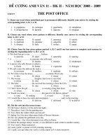 Đề cương Anh Văn 11