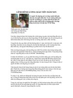 LÊNH DÊNH LƯƠNG GV MẦM NON