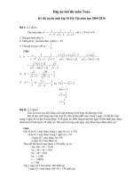 Đề và ĐA thi vào lớp 10 (2009-2010)