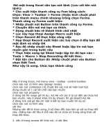 Tạo nút lệnh trong Excel