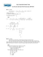 Gợi ý đề thi vào 10 Hà Nội năm học 2009-1010