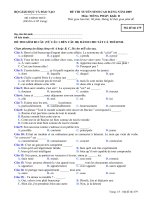 ĐỀ THI TUYỂN SINH CAO ĐẲNG NĂM 2009 Môn: TIẾNG PHÁP; Khối: D 479 