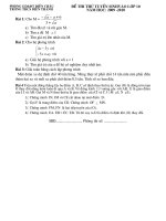 de thi thu tuyen sinh 10 toan