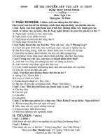 Thi thử ngữ văn lớp 10