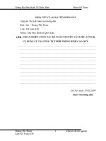 HOÀN THIỆN CÔNG TÁC KẾ TOÁN NGUYÊN VẬT LIỆU, CÔNG CỤ DỤNG CỤ TẠI CÔNG TY TNHH THƯƠNG BINH CAO QUÝ