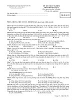 Đề thi thử THPT Hướng Hoá số 3