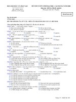 ĐỀ THI TUYỂN SINH ĐẠI HỌC, CAO ĐẲNG NĂM 2008 Môn thi: TIẾNG PHÁP, khối D