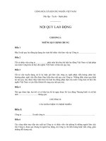 NỘI QUY LAO ĐỘNG 