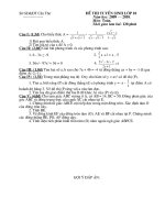 Đề thi vào 10 Cần Thơ năm học 2009-2010