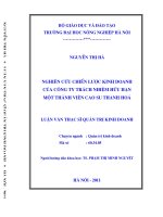 Nghiên cứu chiến lược kinh doanh của công ty trách nhiệm hữu hạn một thành viên cao su thanh hoá 