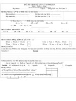 ĐỀ THI ĐỊNH KÌ LẦN  IV -TOÁN 1