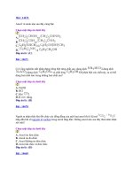 Bộ đề trắc nghiệm-đáp án số 32 môn Hóa