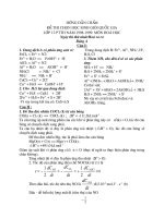 HD chấm thi HSG Quốc gia môn Hóa L12, NH: 98 -99