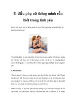 11 điều phụ nữ thông minh cần biết trong tình yêu 