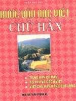 Bước đầu học viết chữ hán part 1 