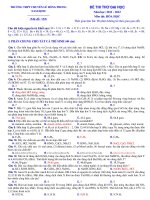 DÊ THI THỬ ĐẠI HỌC NĂM 2011 - 2012 MÔN HÓA HỌC