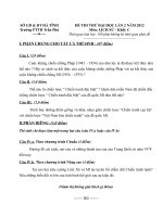 ĐỀ THI THỬ ĐẠI HỌC LẦN 2 NĂM 2012 Môn: LỊCH SỬ - Khối: C