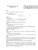 Đề thi tuyển sinh lớp 10 THPT LƯƠNG THẾ VINH năm học 2013-2014 môn TOÁN 