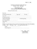 Giấy đề nghị truy lĩnh Số tiền chưa nhận chế độ BHXH hàng tháng