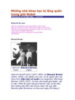 Những nhà khoa học bị lãng quên trong giải Nobel