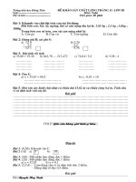 Đề KSCL Tháng 11