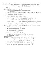 Dap an mon toan thi vao lop 10 nam 2009 - 2010 ha tinh