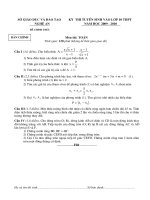 Tuyen sinh lop 10 NGHE AN