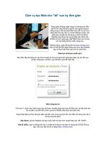 Dịch vụ tạo Web cho 