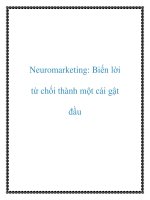 Neuromarketing biến lời từ chối thành một cái gật đầu 