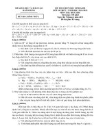 ĐỀ THI CHỌN HỌC SINH GIỎI TỈNH LỚP 10 THPT NĂM HỌC 2012-2013 MÔN HÓA HỌC - SỞ GIÁO DỤC VÀ ĐÀO TẠO HẢI DƯƠNG 